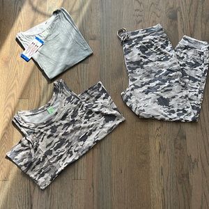 Camo 3 Piece Pajamas (Jogger, Tank and T-shirt)